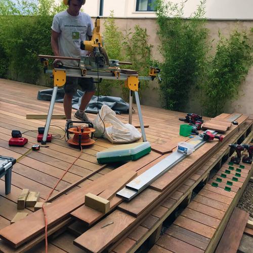 Pose de terrasse en bois & composite