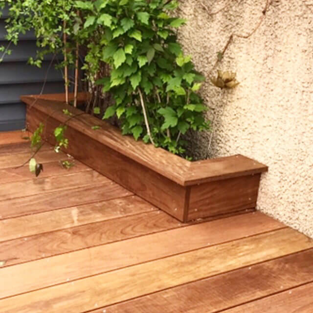 Jardinière et terrasse en ipé