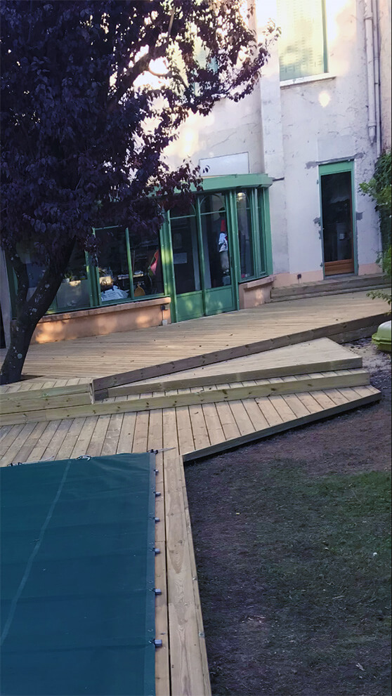 Terrasse en PIN autoclave LYON 8